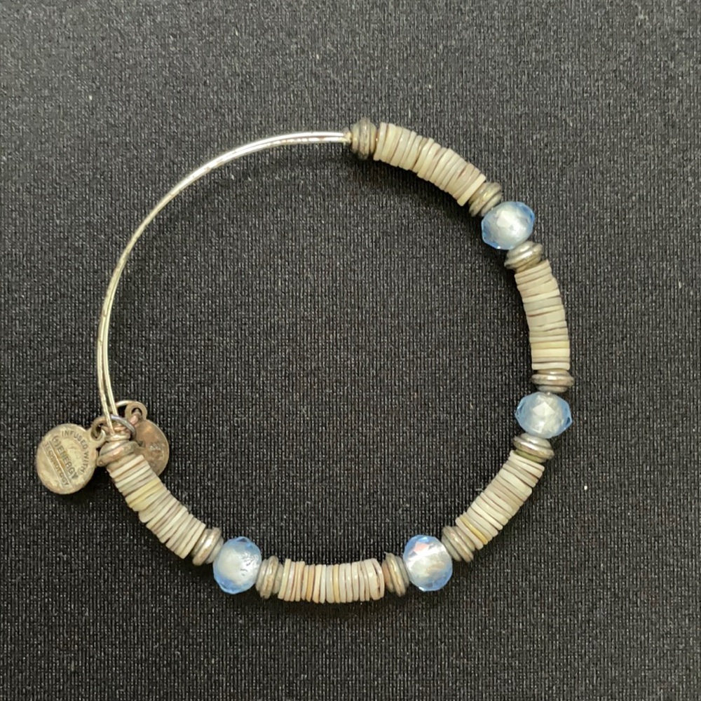 Alex and ani blue beaded bracelet